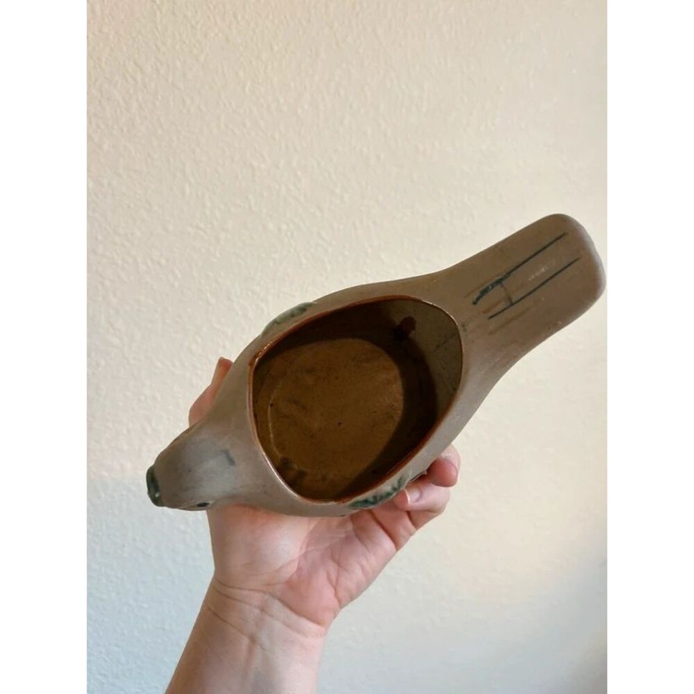 Vintage 1970s Ceramic Bird Planter Folk Art Dove - Picture 4 of 5